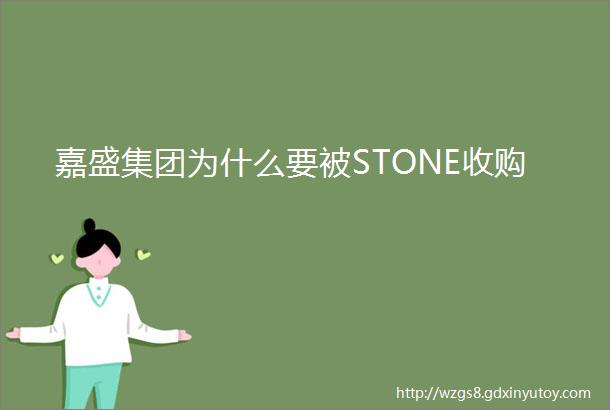 嘉盛集团为什么要被STONE收购